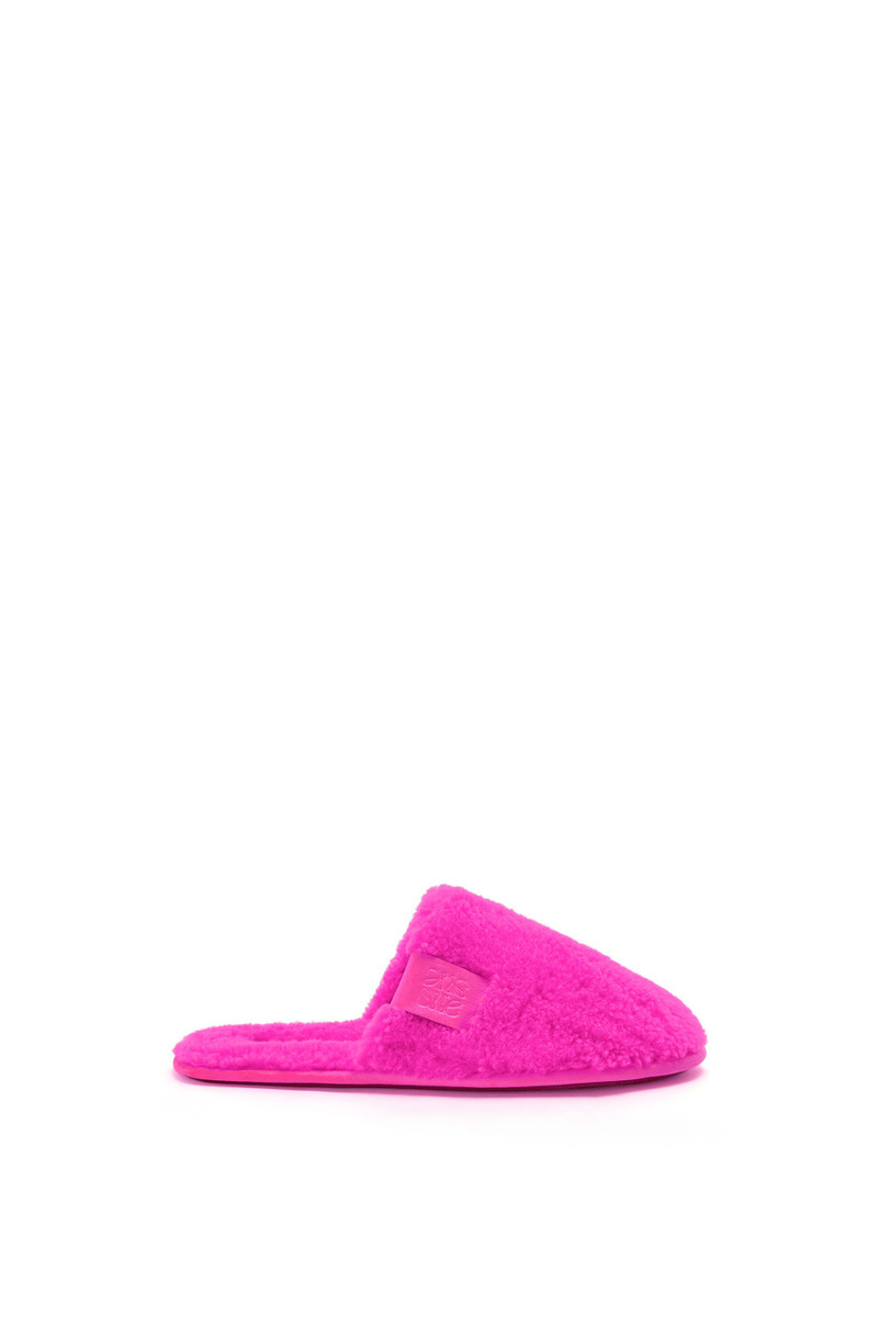 Slipper in neon fleece 1