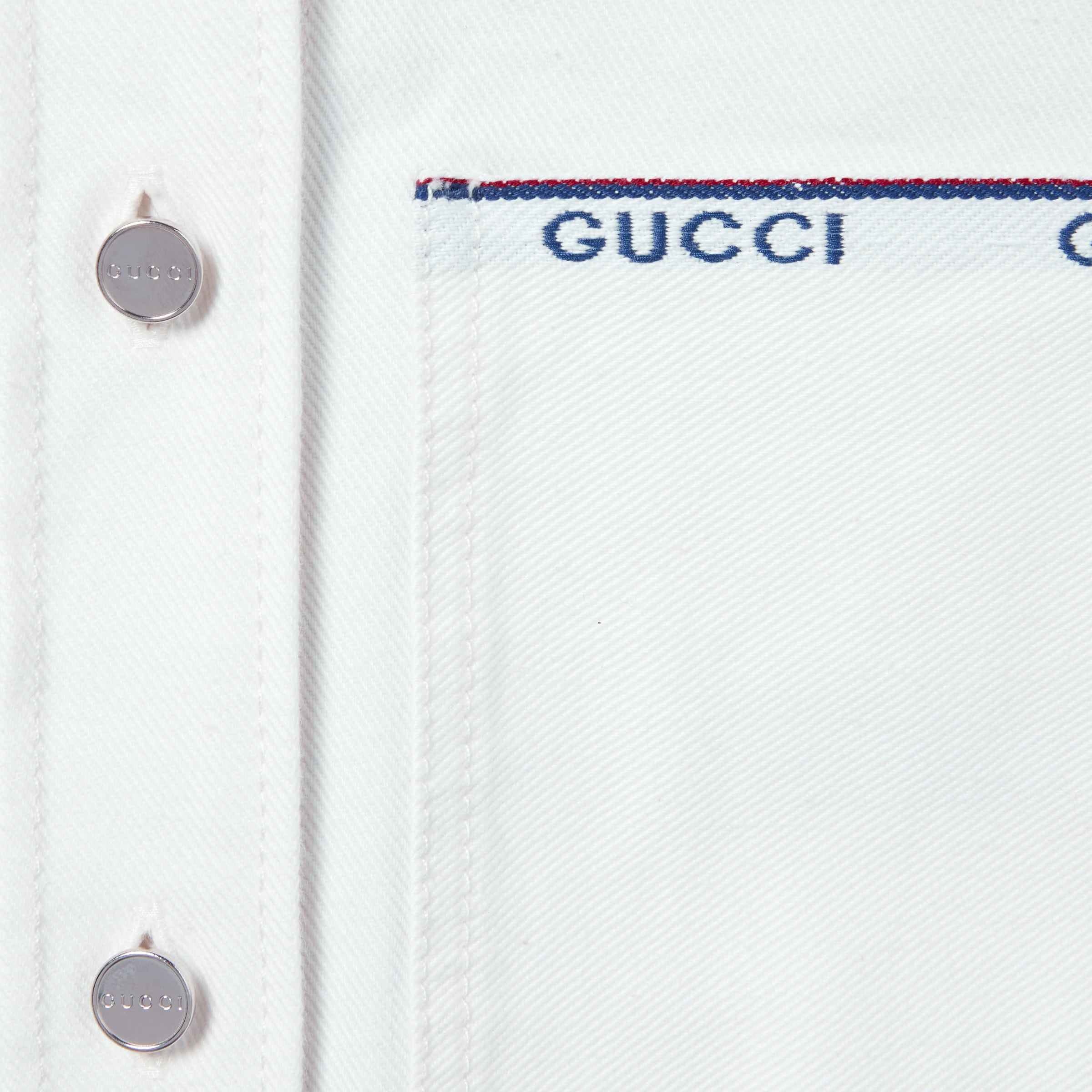 Denim shirt with Gucci selvedge - 7
