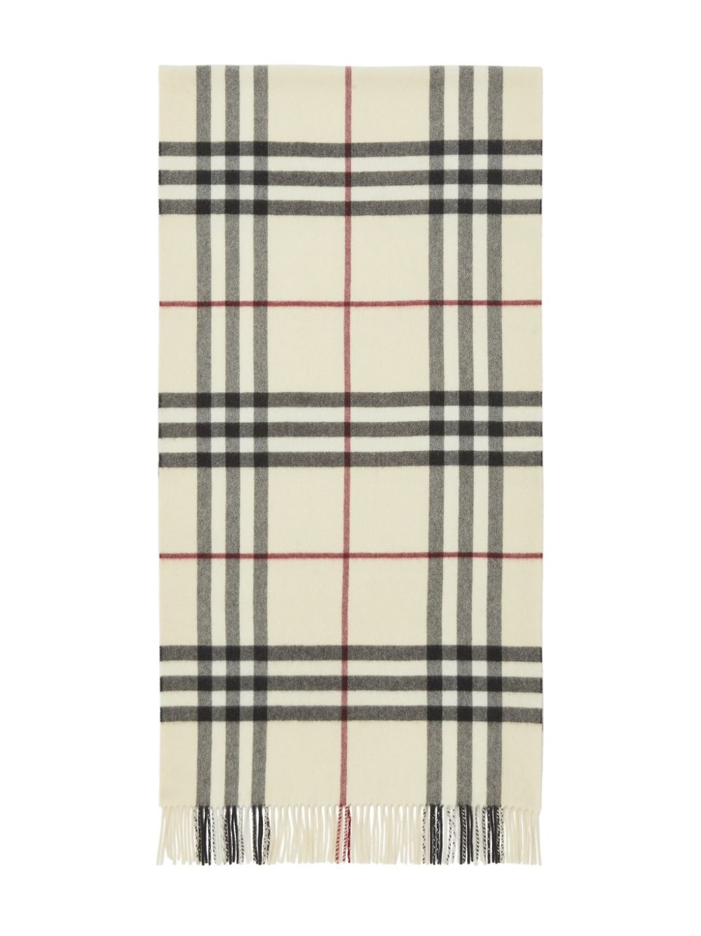 check-pattern cashmere scarf - 2