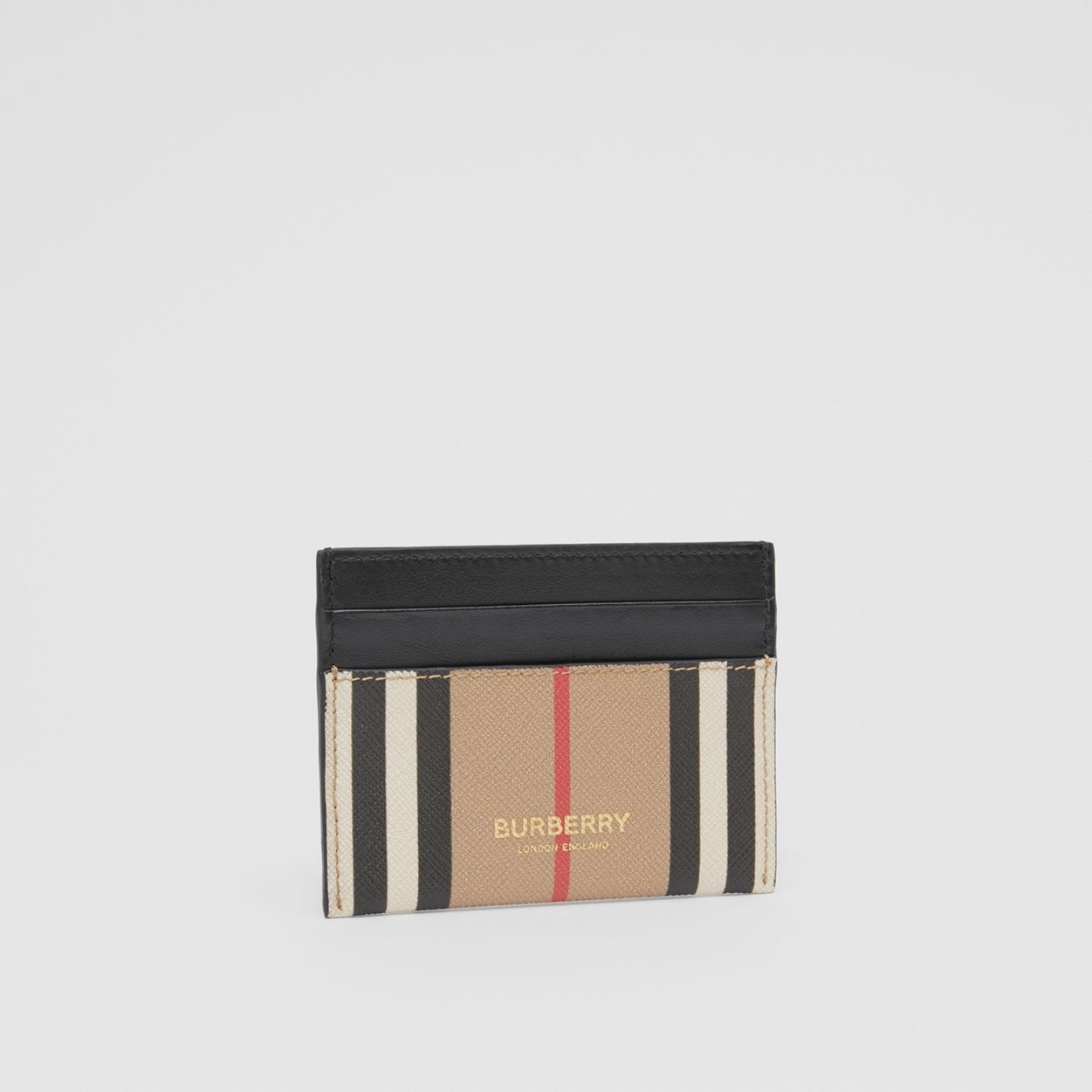 Icon Stripe and Leather Card Case - 4