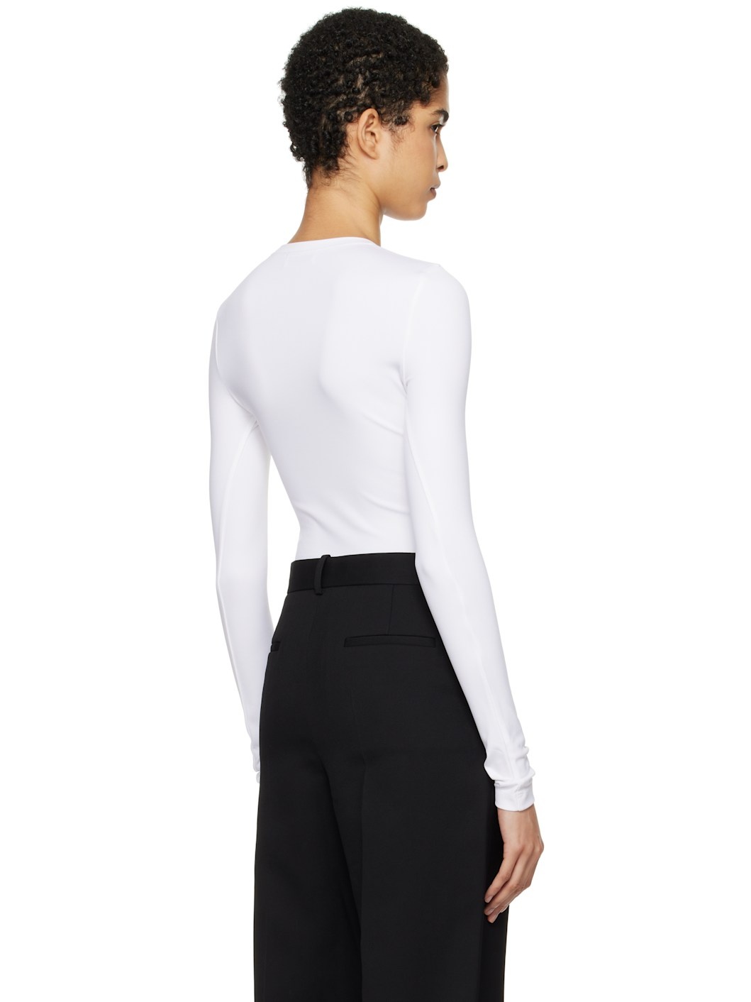 White Opaque Long Sleeve T-shirt - 3
