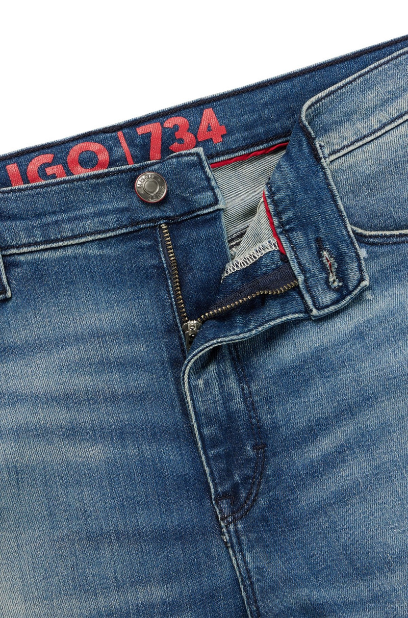 EXTRA-SLIM-FIT JEANS IN BLUE COMFORT-STRETCH DENIM 6