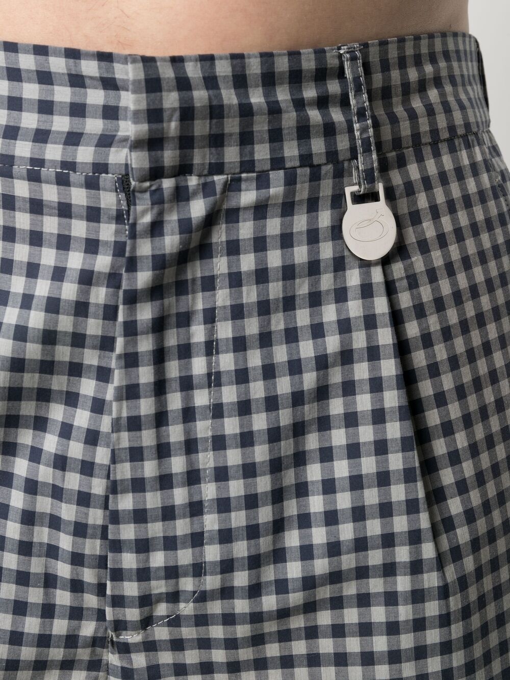 checked straight-fit trousers - 5