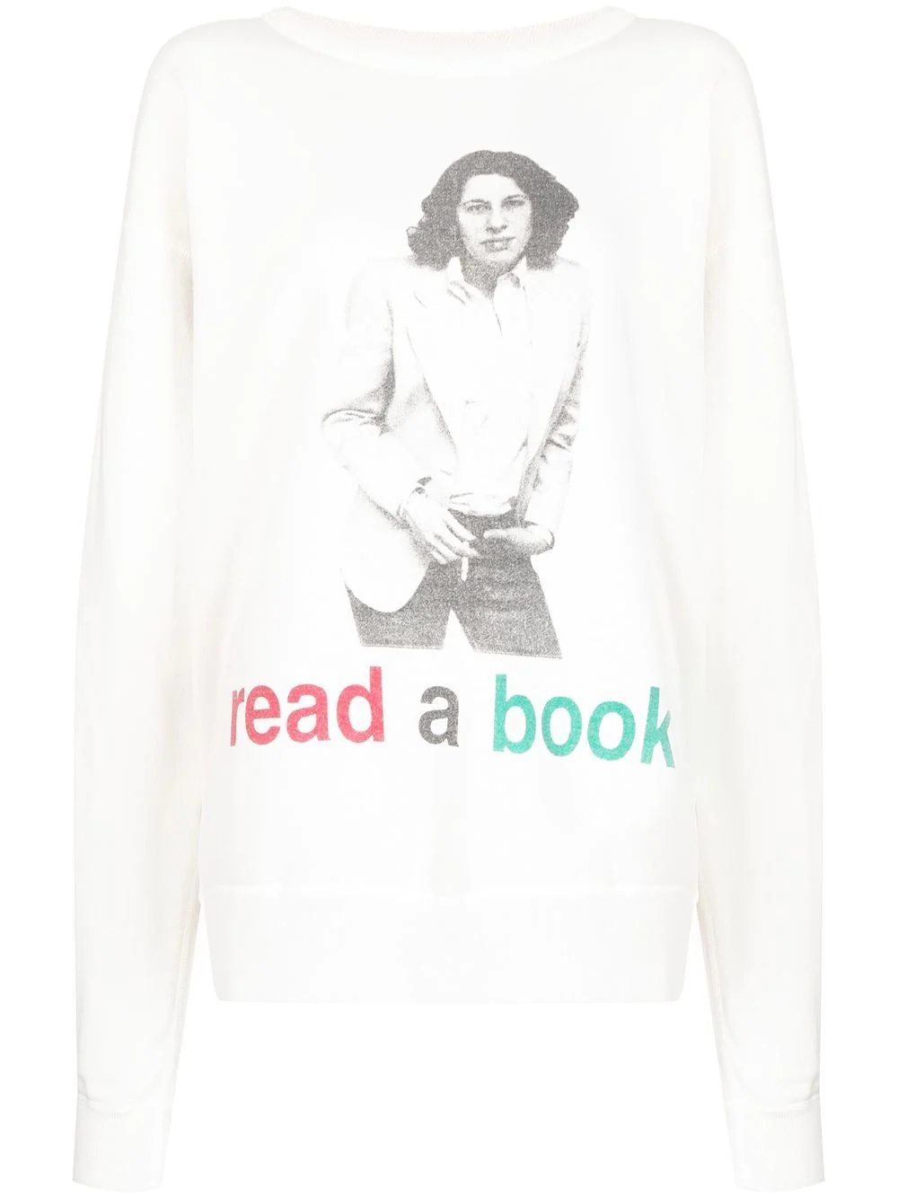 slogan-print sweatshirt - 1