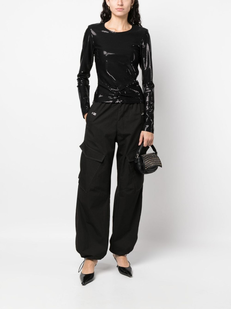 ROTATE sequin-embellished open-back top outlook