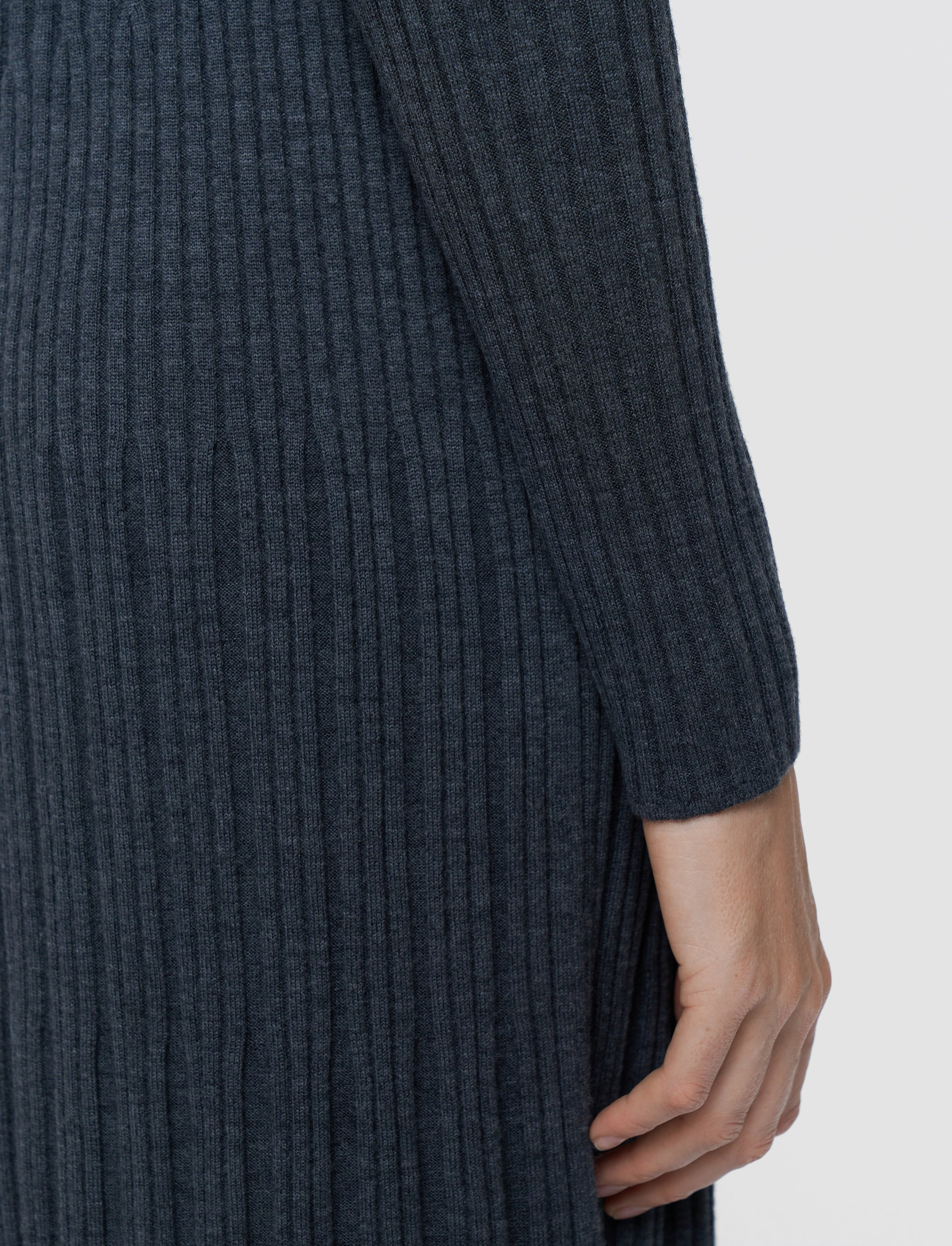 Merino Rib Knit Dress - 4