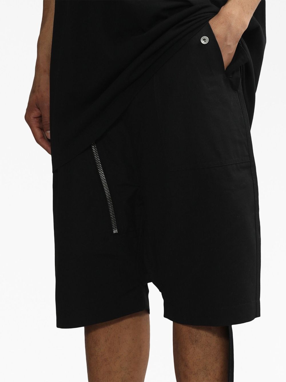 strap-detail drop-crotch shorts - 5