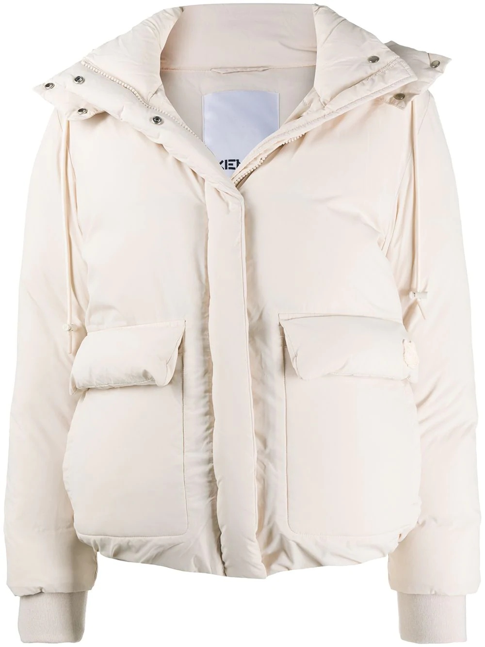 logo patch puffer jacket - 1