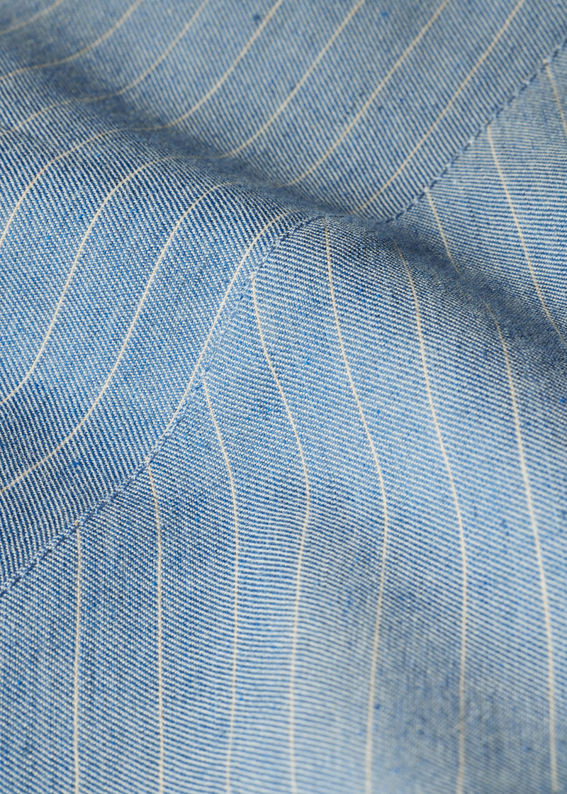Women's Light Blue Pinstripe Trousers 5