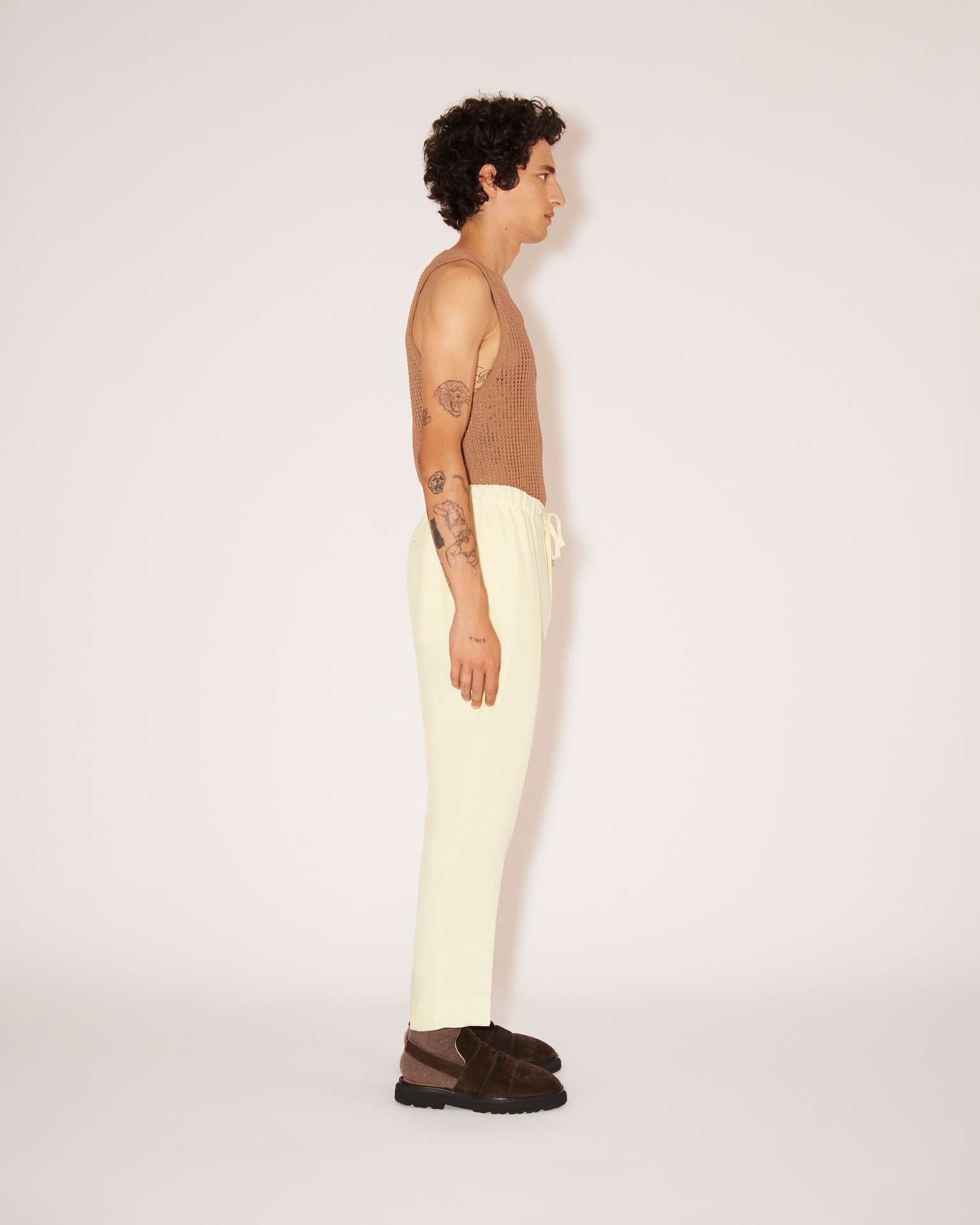 JAIN - Twill-silk relaxed pants - Yellow - 3