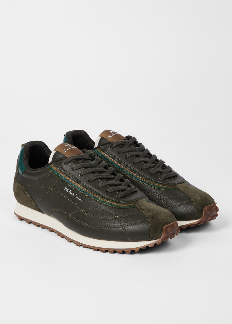 Khaki 'Haskell' Trainers 4