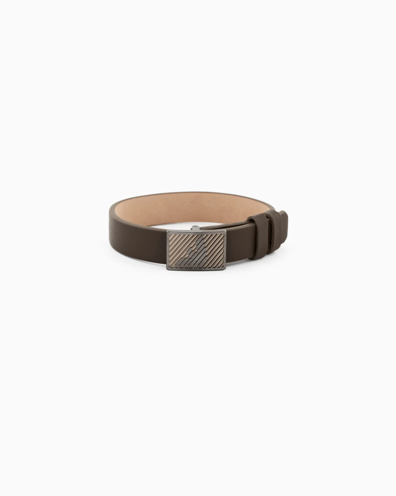 BROWN LEATHER ID BRACELET - 1