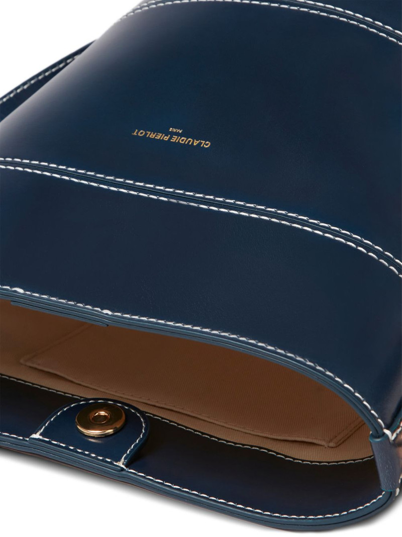 logo-detail leather bucket bag 4