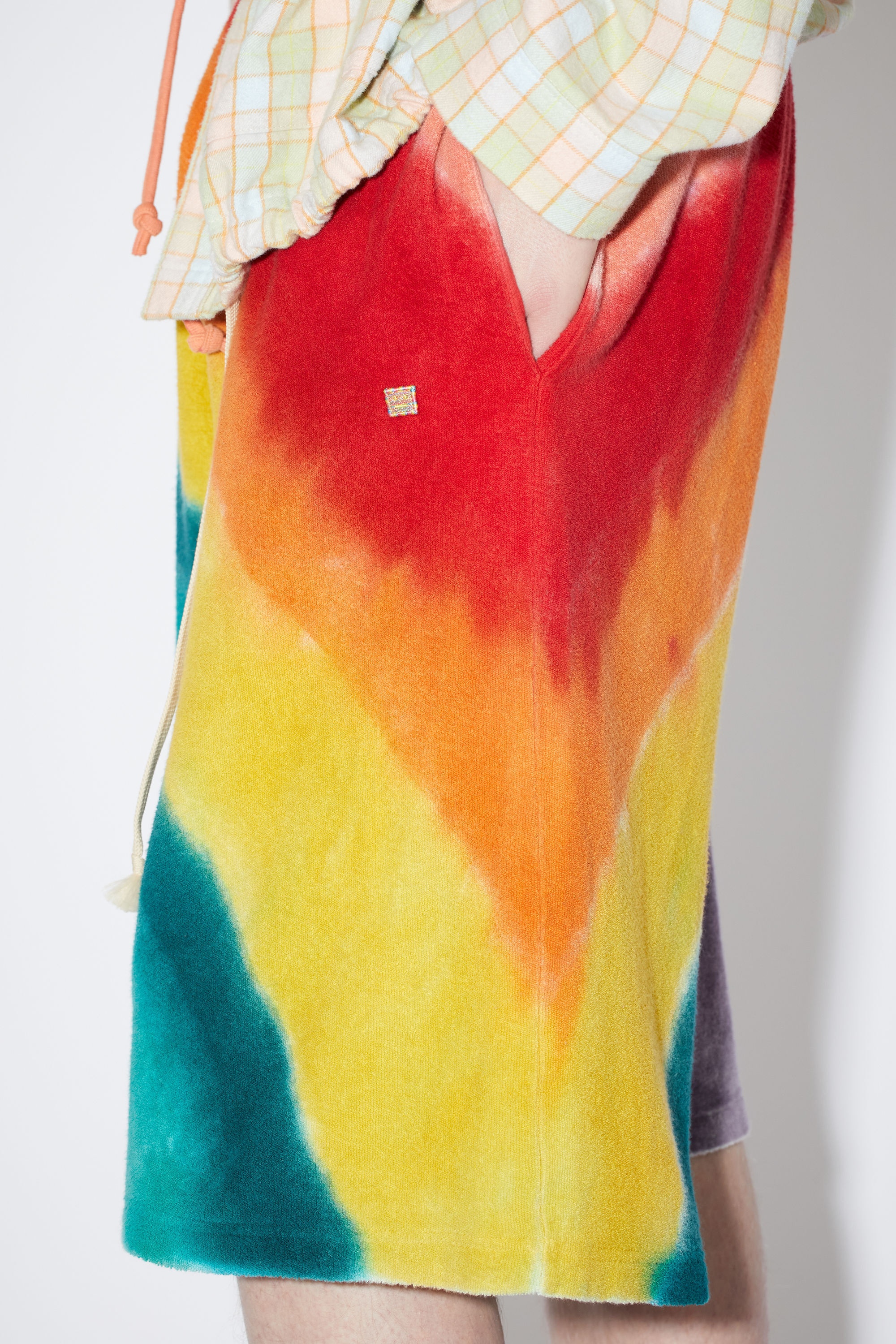 Rainbow cotton sweat shorts - Pastel pink - 4