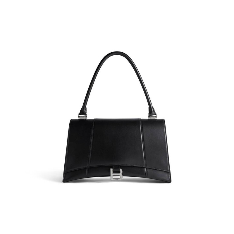 Women's Hourglass Hinge Medium Handbag in Black 1