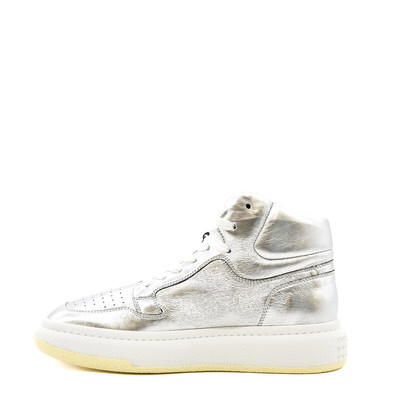 MM6 Maison Margiela High-Top Lace-Up Sneakers in Silver outlook
