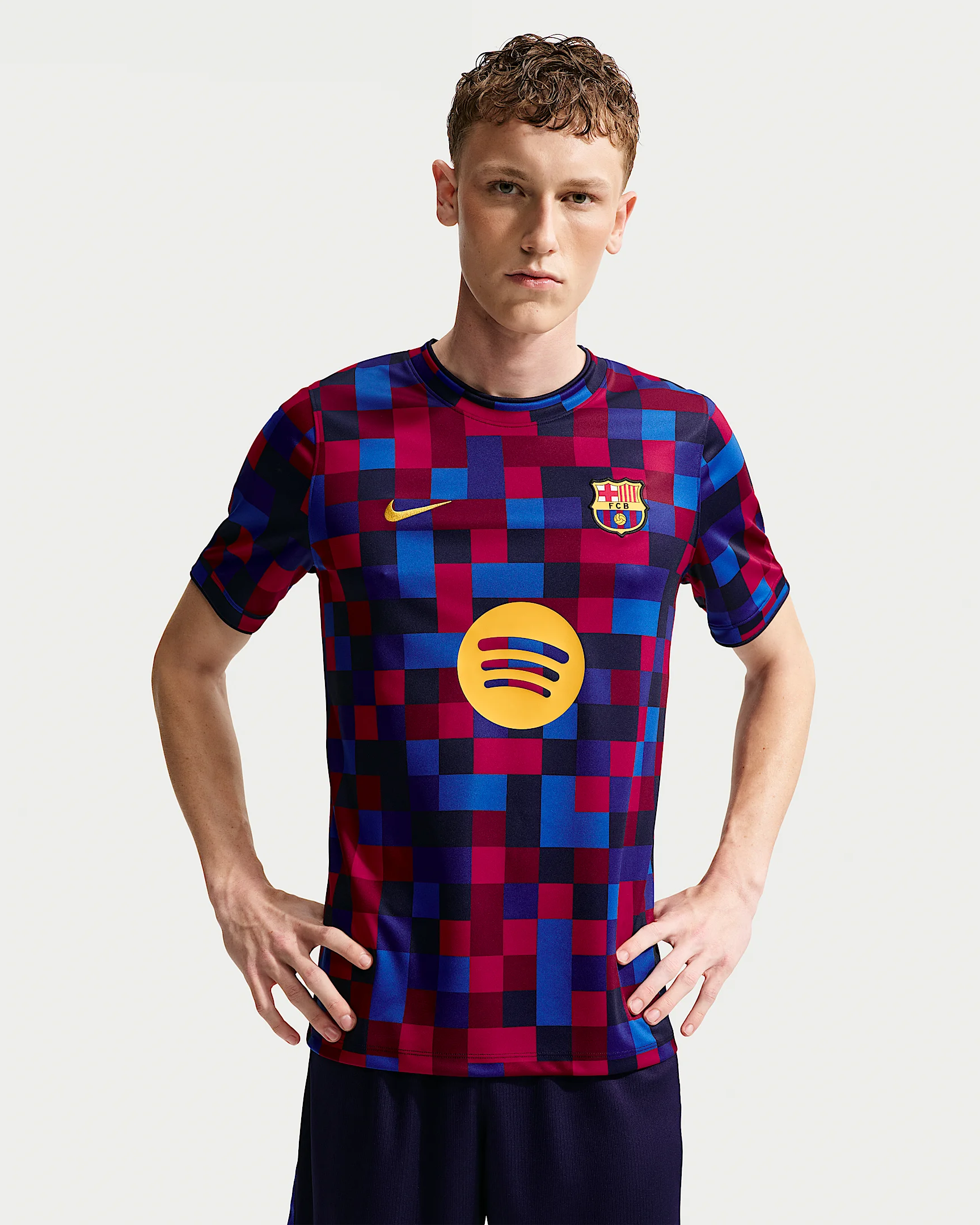 FC Barcelona Home Men's Nike Dri-FIT Soccer Pre-Match Top - 1