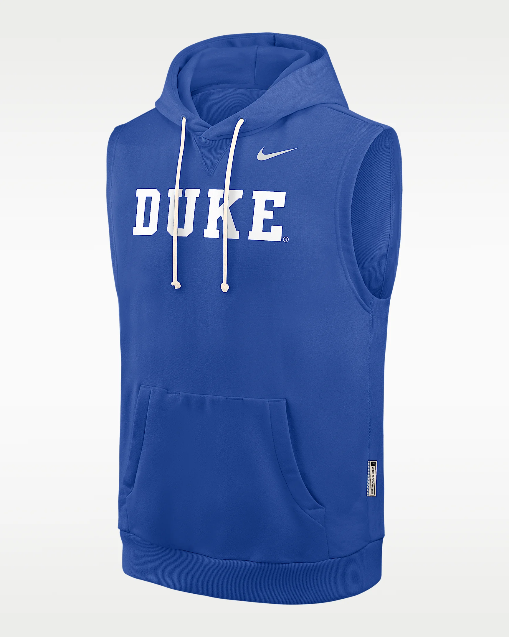 Duke Sideline Men's Nike Dri-FIT College Sleeveless Pullover Hoodie - 1