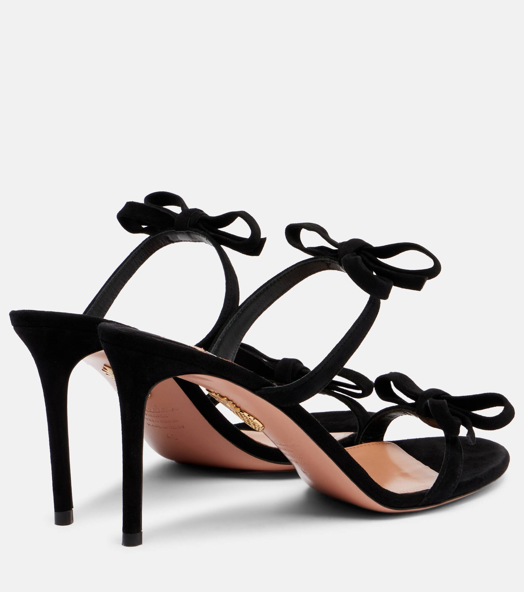 Soave 85 bow-detail suede mules - 2