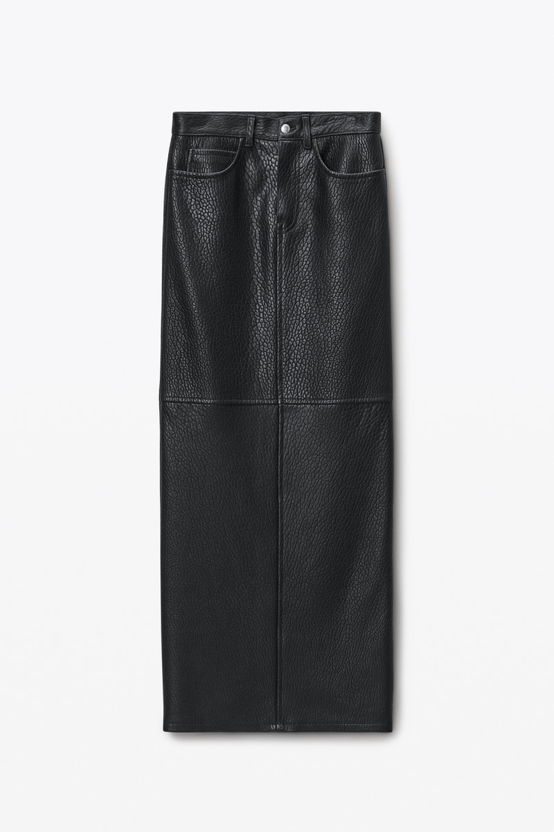 5-Pocket Pencil Skirt in Primal Nappa Lambskin Leather 1