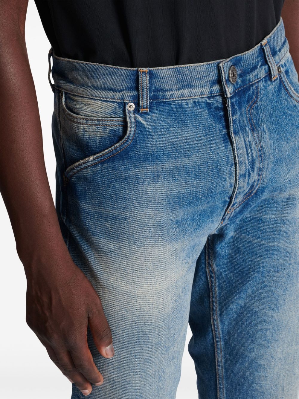 mid-rise straight-leg jeans - 6
