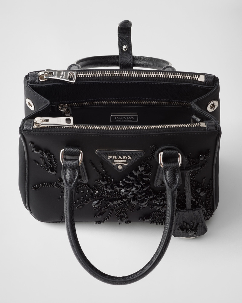 Prada Galleria embroidered Re-Nylon and Saffiano mini-bag 5
