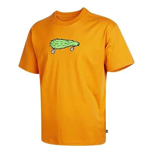 Men's Nike SB Cactus Printing Skateboard Round Neck Short Sleeve Yellow T-Shirt DN7294-738 - 1