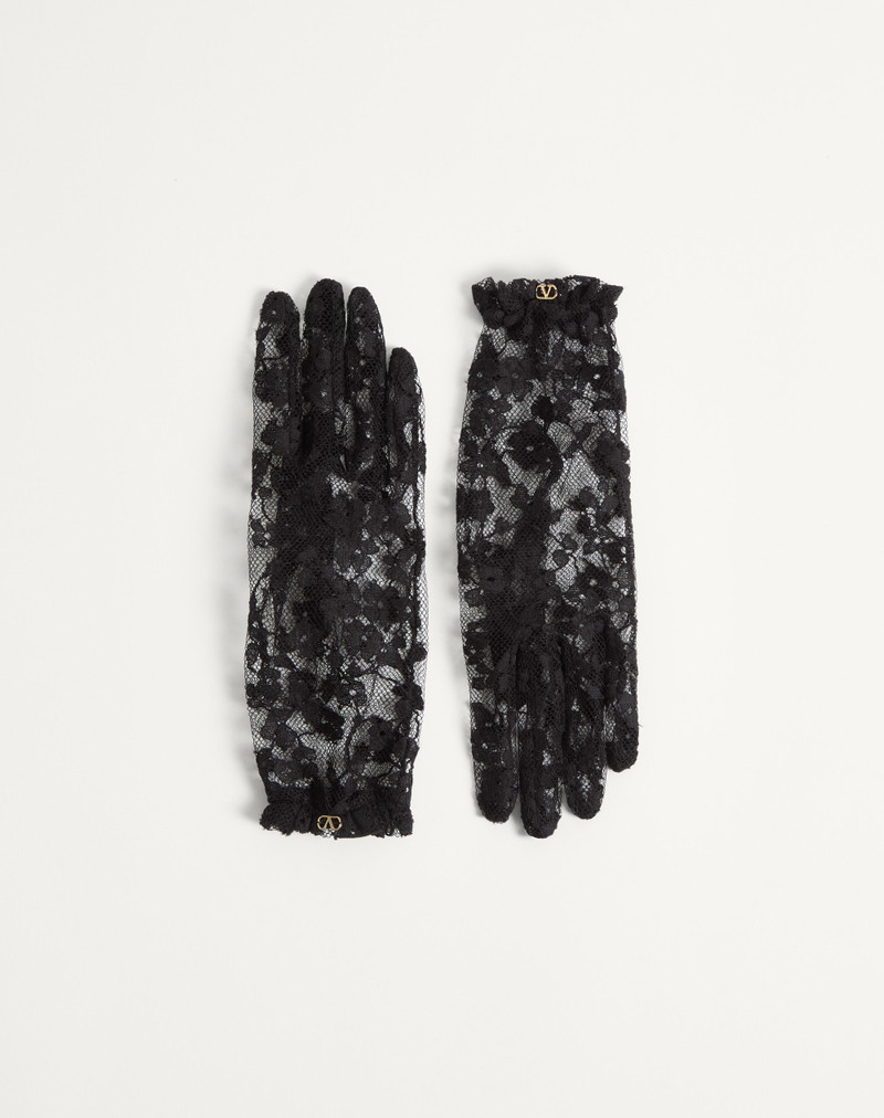 VLOGO SIGNATURE LACE GLOVES - 1