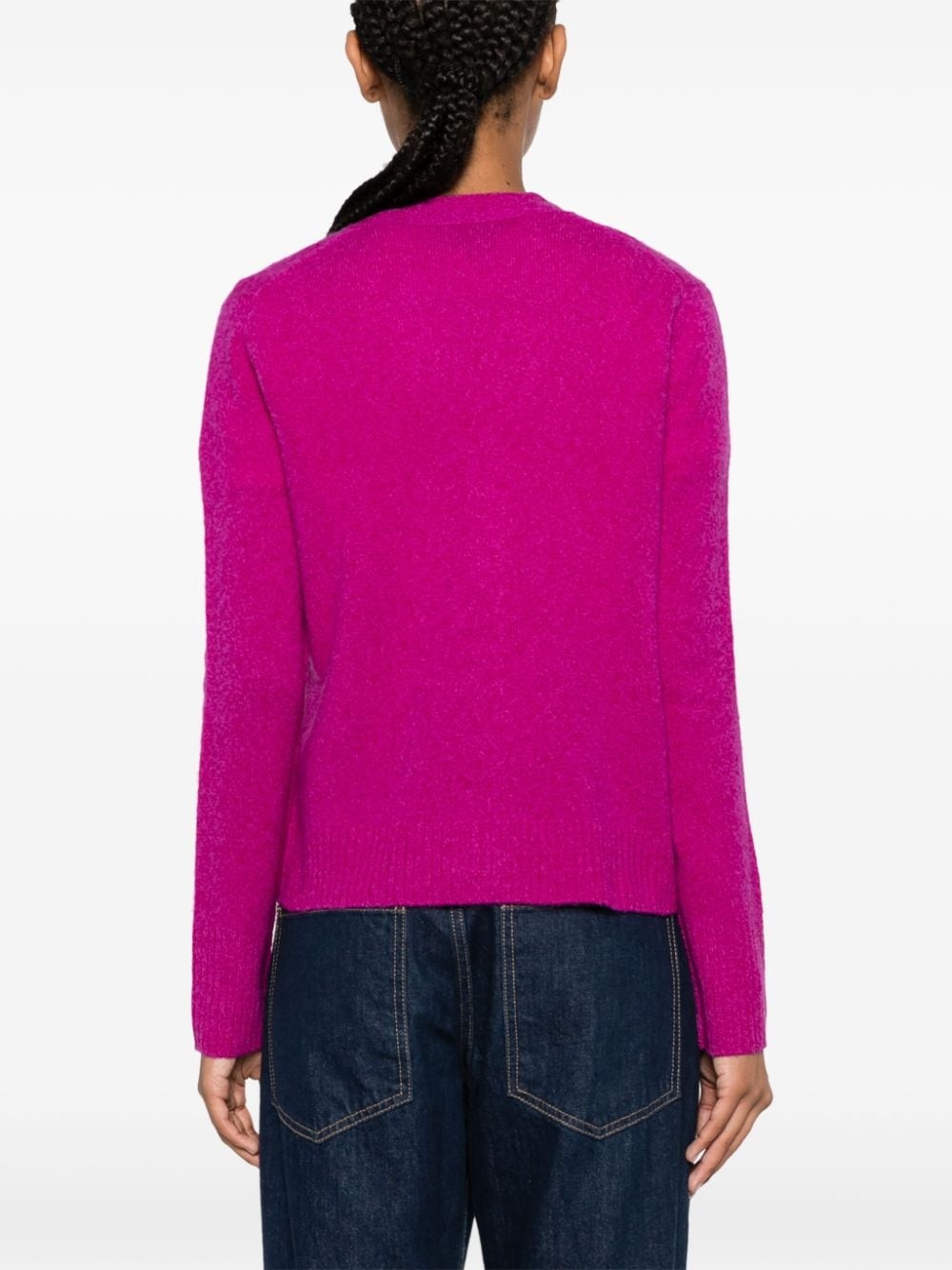 V-neck wool cardigan - 4
