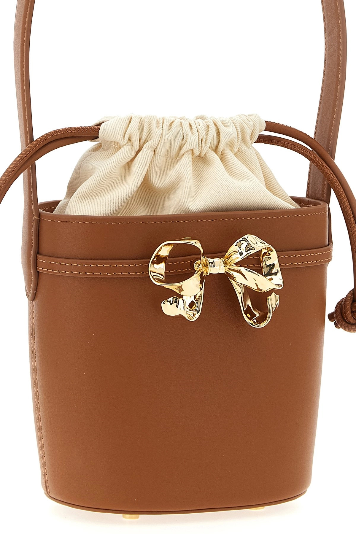 'Brown leather shoulder bow bag' shoulder bag - 4