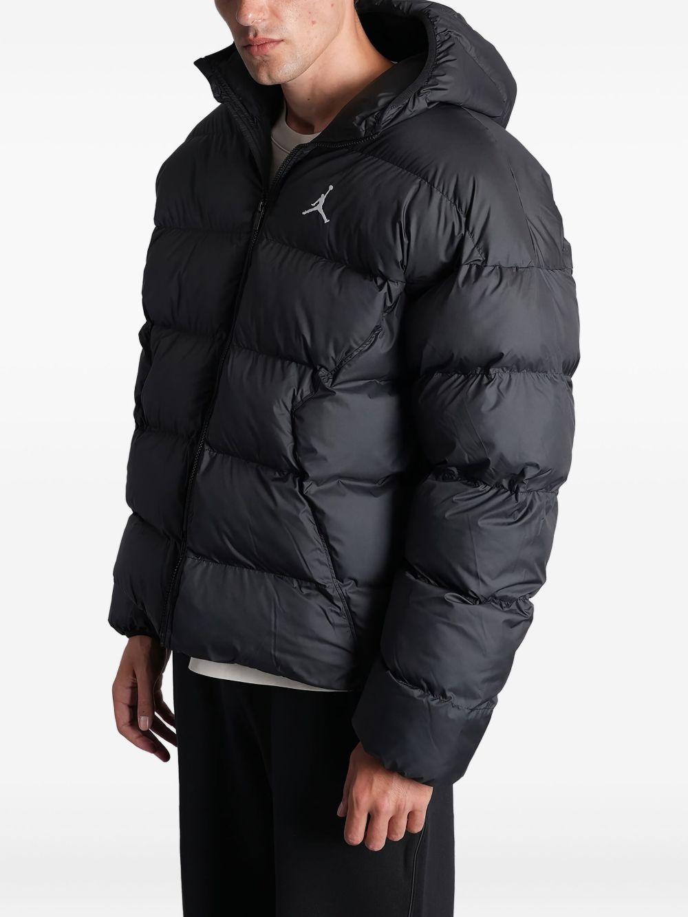 logo-detail padded jacket - 3
