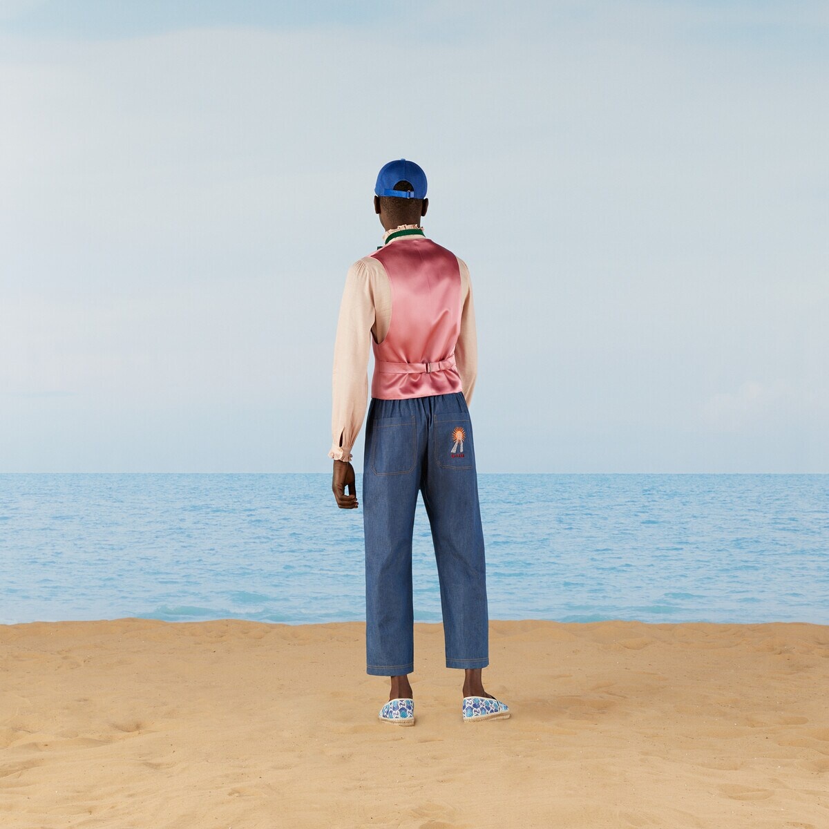 Denim pant with embroidery - 3
