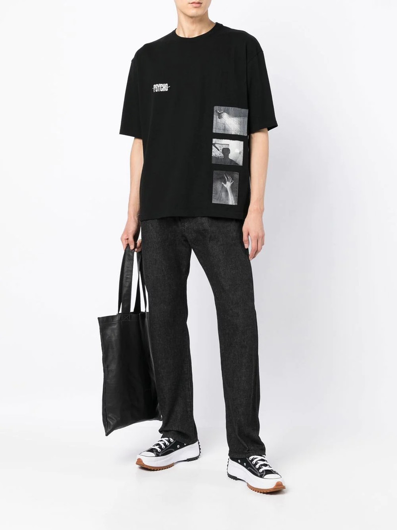 UNDERCOVER x Psycho graphic-patch T-shirt outlook