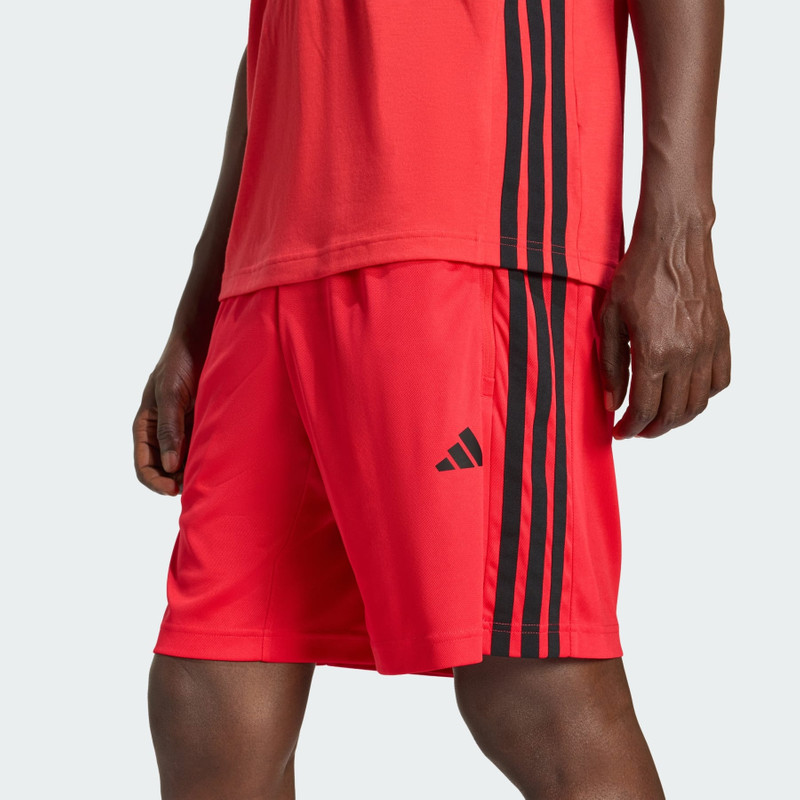 WORKOUT ESSENTIALS BASE 3-STRIPES PIQUE SHORT 9INCH 6