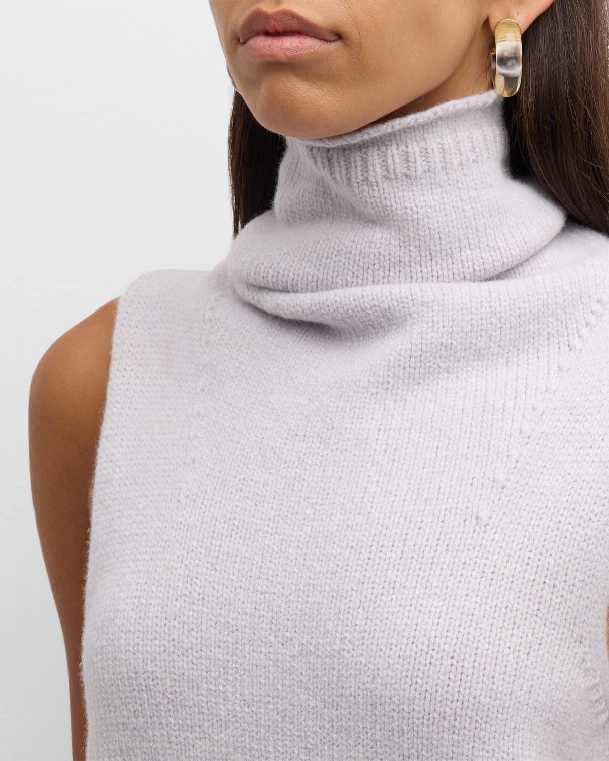 Teenage Sleeveless Wool Turtleneck - 5