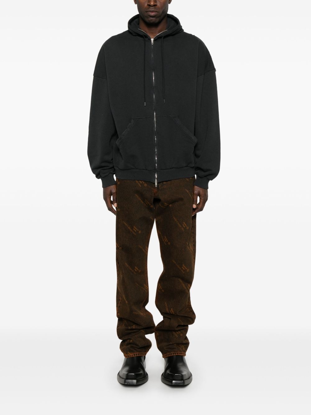 logo-print hoodie - 3