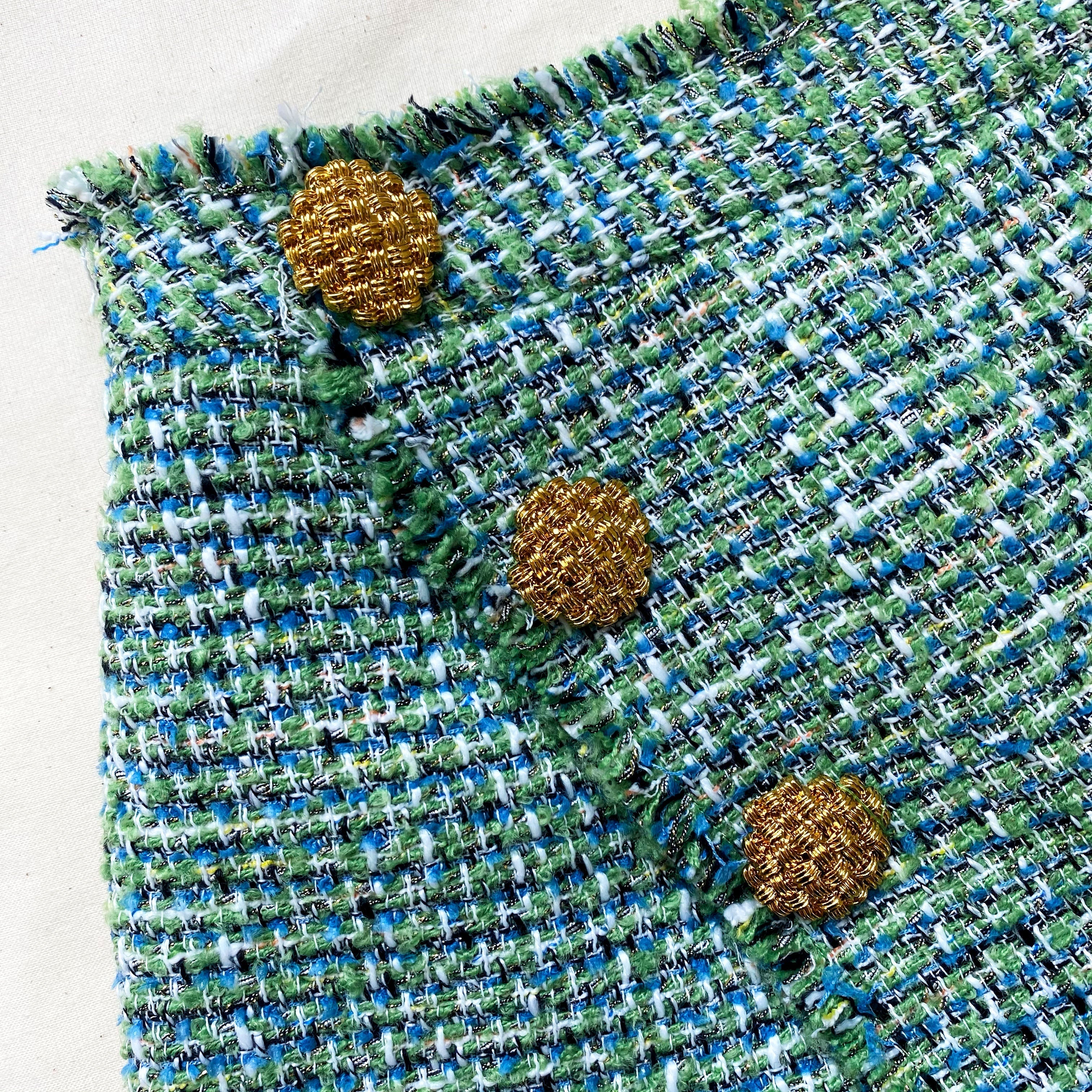 Green Bouclé Skort - 5