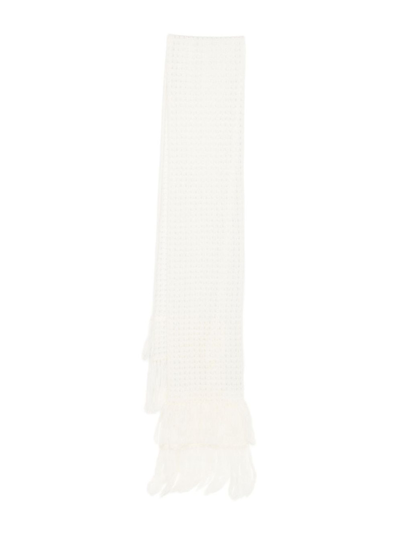 fringed knit scarf 1