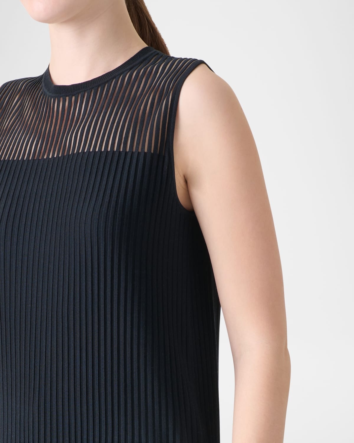 Sleeveless Cotton-Silk Sweater - 5