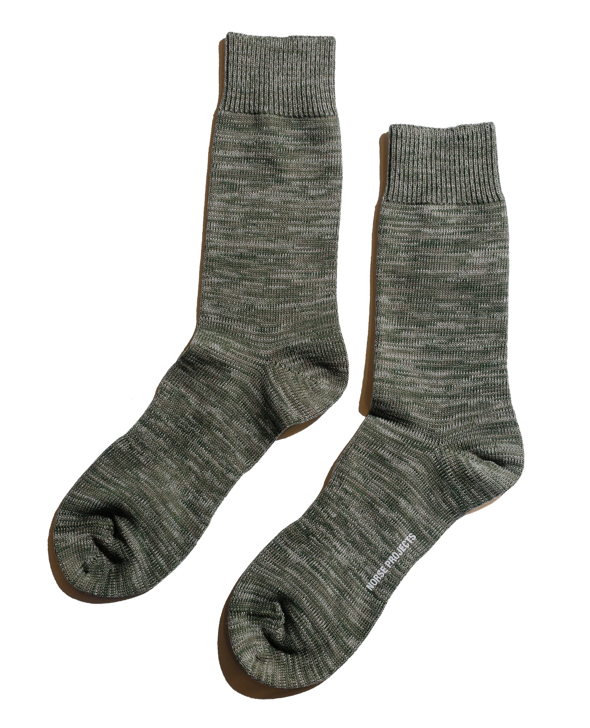 Bjarki Heavy Cotton Twist Sock Olive Night - 2