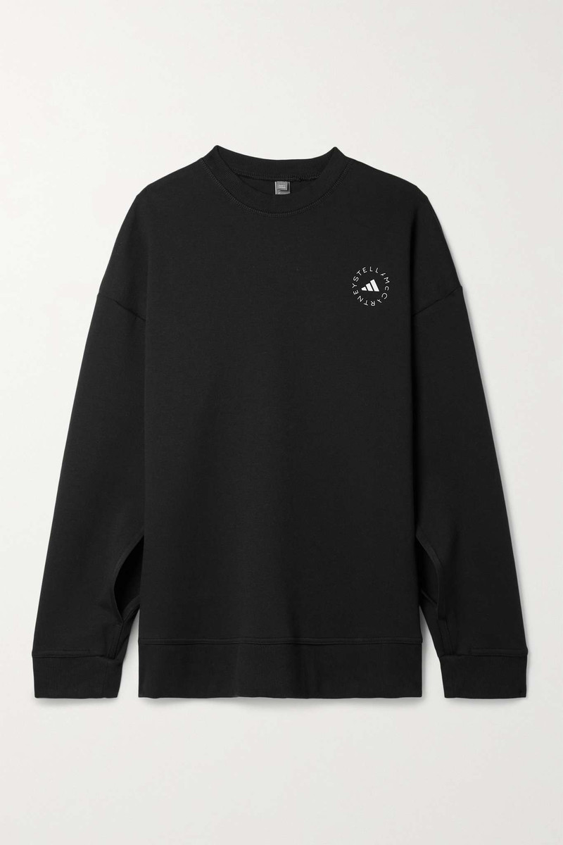 adidas TruePurpose printed organic cotton-blend jersey sweatshirt outlook