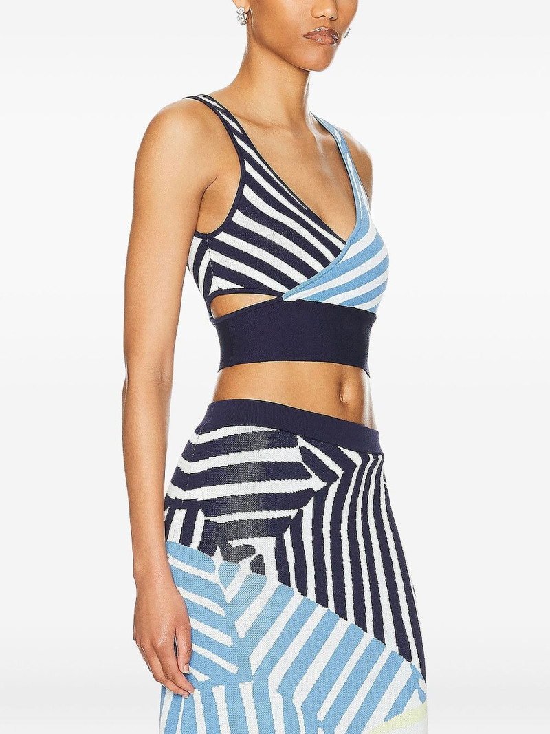 Trenton striped cut-out crop top 3