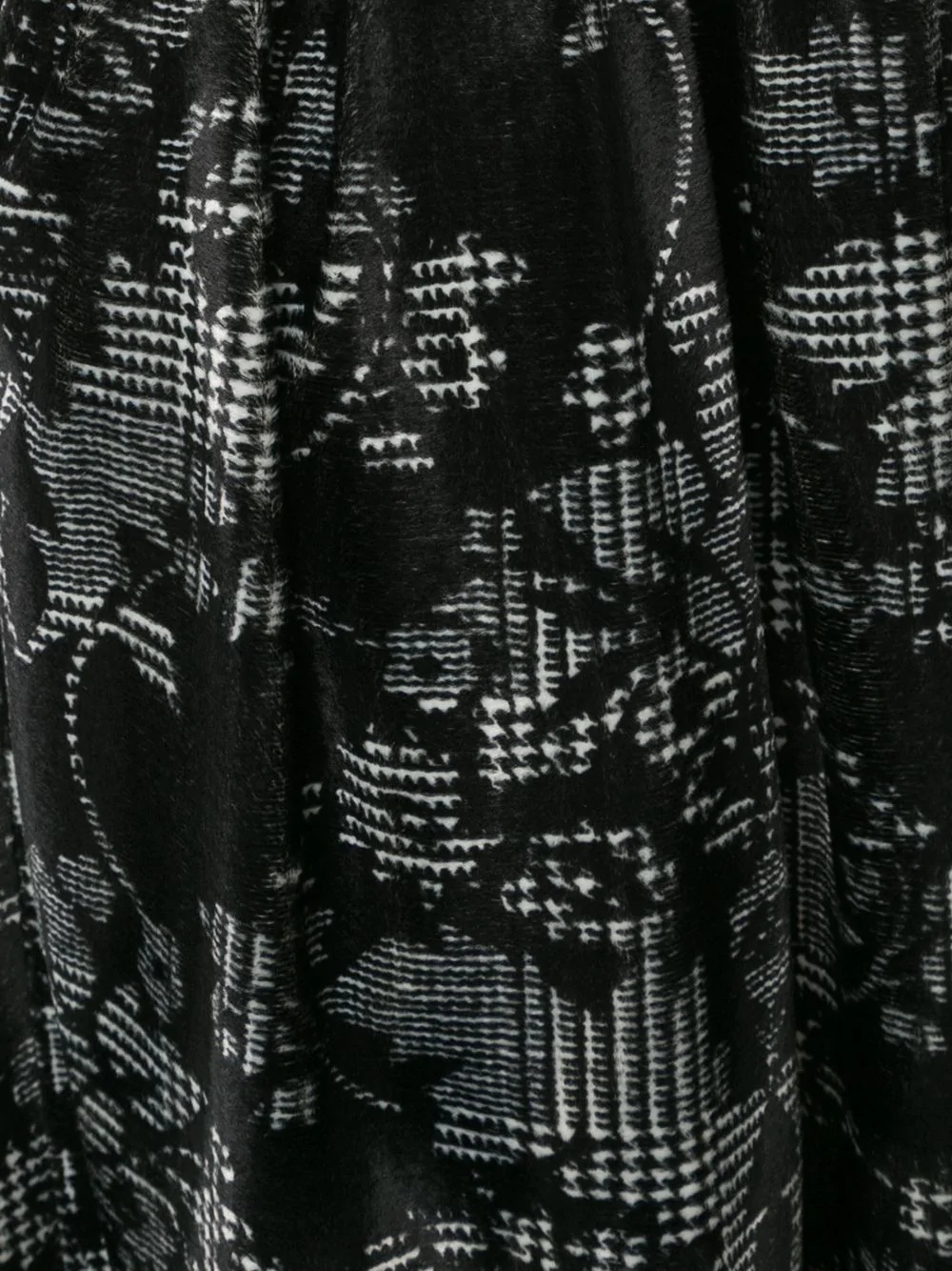 baroque-check print gathered skirt - 5