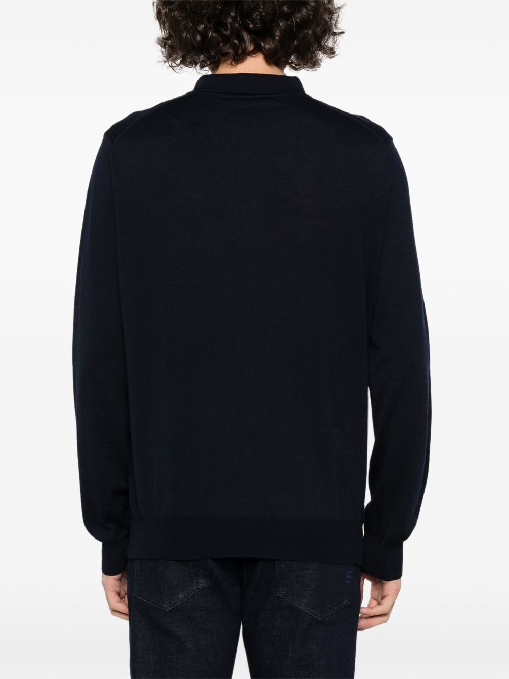 fine-knit virgin wool polo shirt - 4