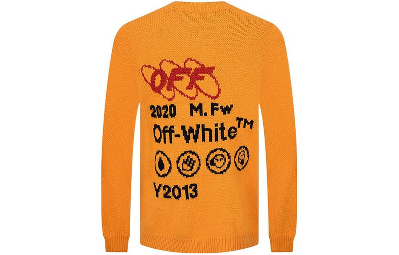 Off-White Off-White Industrial Y013 Knit Crewneck Tee 'Yellow' OMHE032F19E370166010 outlook
