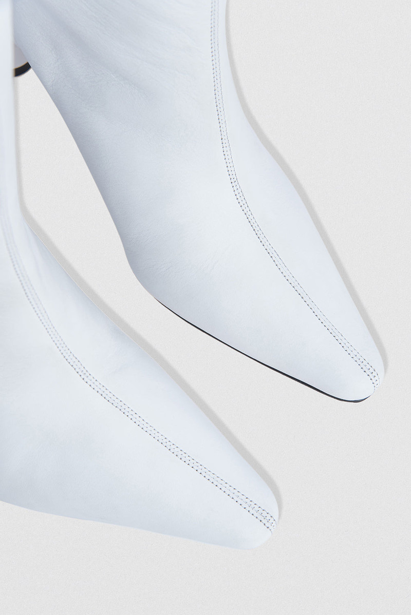 Stevie 42 White Nappa Leather Knee-High Boot 3