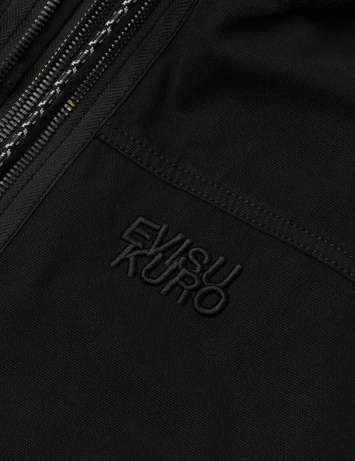Logo Embroidery Boxy Hooded Jacket - 5
