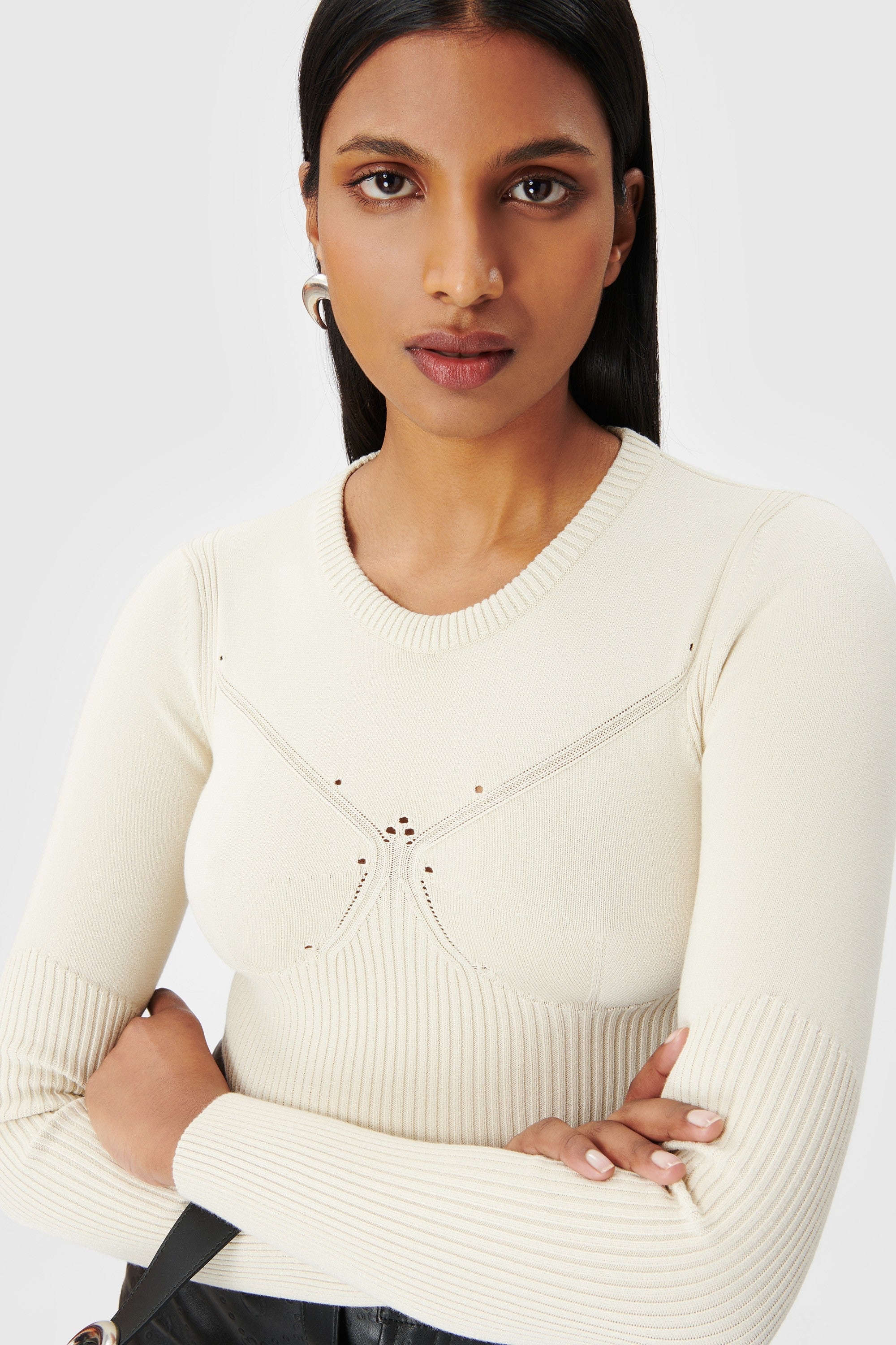 Rib Knit Long Top - 2