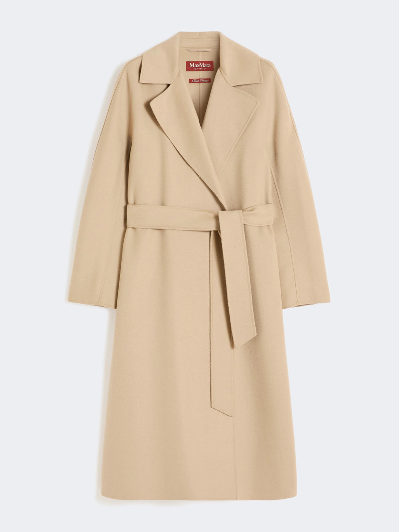 CLES Long wool, cashmere and silk coat - SAND 1