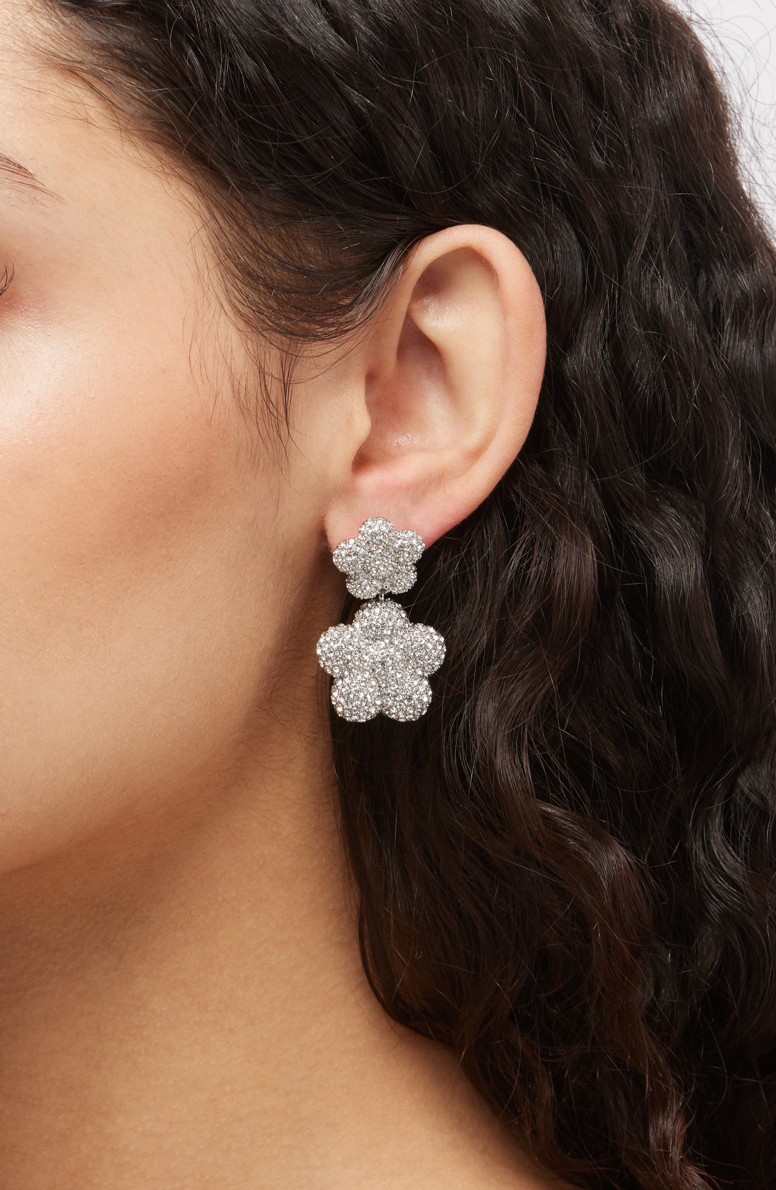 Marc Jacobs Daisy Balloon Drop Earrings in Silver/crystal at Nordstrom - 2